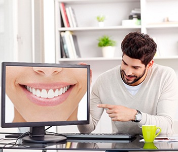 Smile design on computer screen