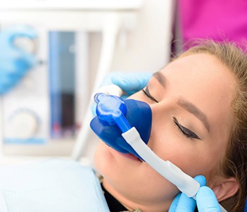 patient getting nitrous oxide sedation in Vero Beach