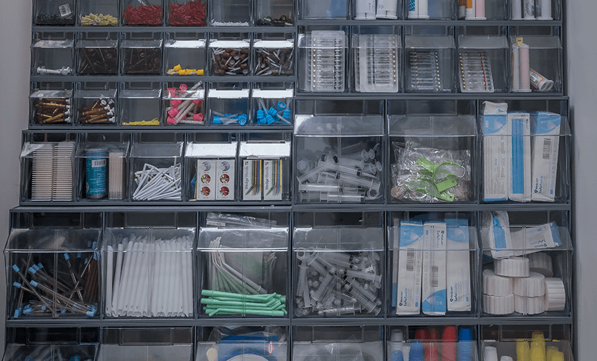 Assortment of dental supplies