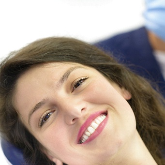 Smiling dental patient