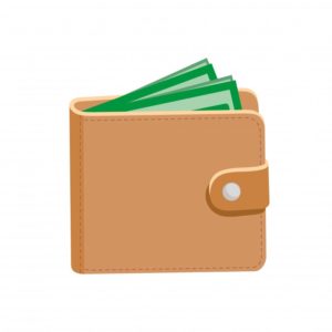 wallet of money illustration