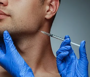 person receiving a BOTOX injection